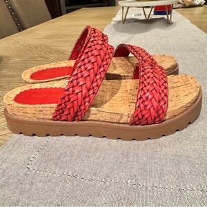 Bare traps DEANNE Women's Slide Sandals Paprika Red Size 7.5
